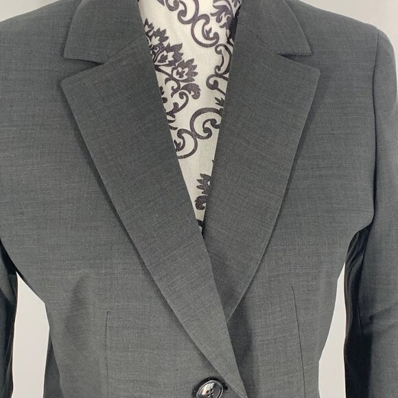 MaxMara Weekend Wool Blend 2 Button Blaze Gray USA Size 10 - Picture 5 of 14